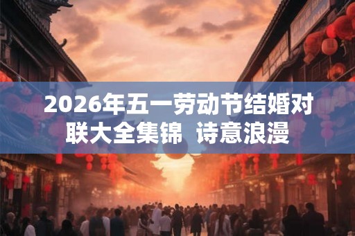 2026年五一劳动节结婚对联大全集锦  诗意浪漫