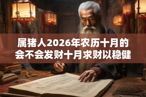 属猪人2026年农历十月的会不会发财十月求财以稳健为主