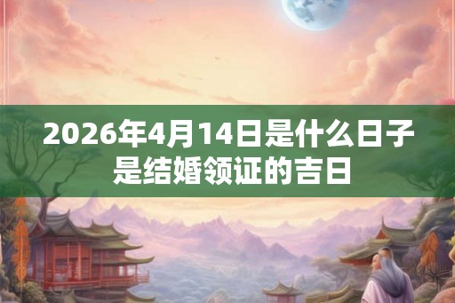 2026年4月14日是什么日子 是结婚领证的吉日 2026年4月14日是什么日子 是结婚领证的吉日