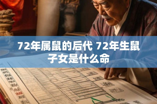 72年属鼠的后代 72年生鼠子女是什么命