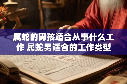 属蛇的男孩适合从事什么工作 属蛇男适合的工作类型