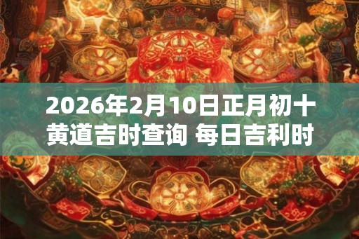 2026年2月10日正月初十黄道吉时查询 每日吉利时辰