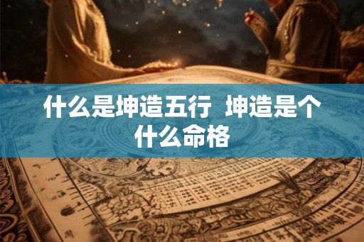 什么是坤造五行  坤造是个什么命格