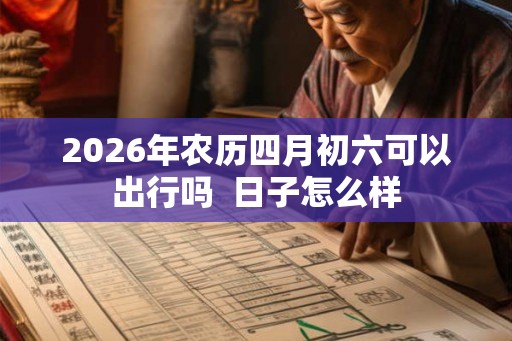 2026年农历四月初六可以出行吗  日子怎么样