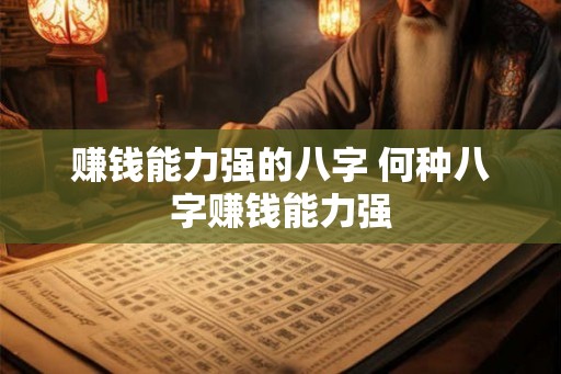赚钱能力强的八字 何种八字赚钱能力强
