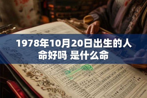 1978年10月20日出生的人命好吗 是什么命
