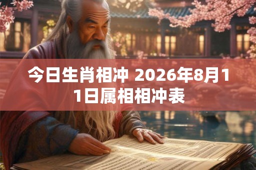 今日生肖相冲 2026年8月11日属相相冲表