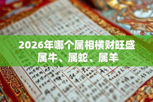 2026年哪个属相横财旺盛 属牛、属蛇、属羊