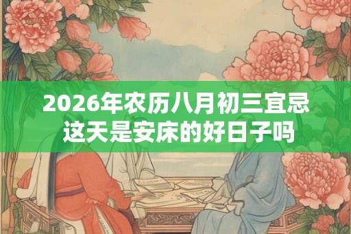2026年农历八月初三宜忌 这天是安床的好日子吗