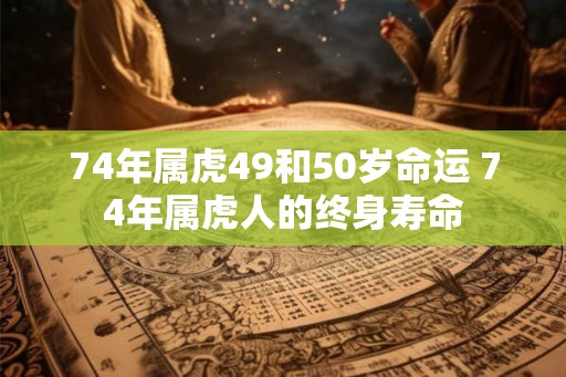 74年属虎49和50岁命运 74年属虎人的终身寿命