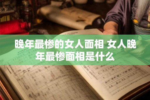 晚年最惨的女人面相 女人晚年最惨面相是什么 晚年最惨的女人面相 女人晚年最惨面相是什么