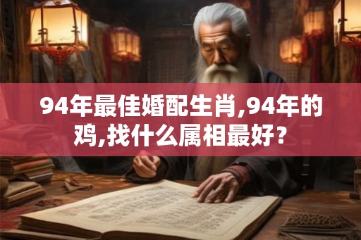 94年最佳婚配生肖,94年的鸡,找什么属相最好？