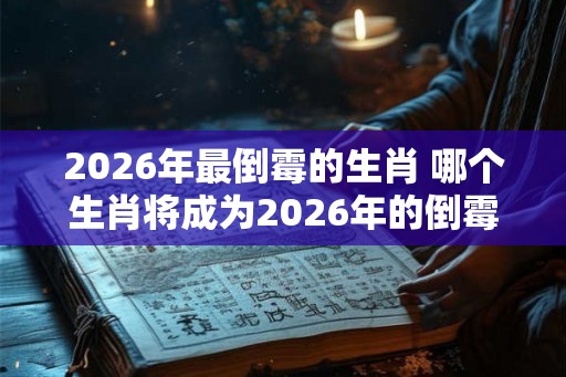 2026年最倒霉的生肖 哪个生肖将成为2026年的倒霉蛋