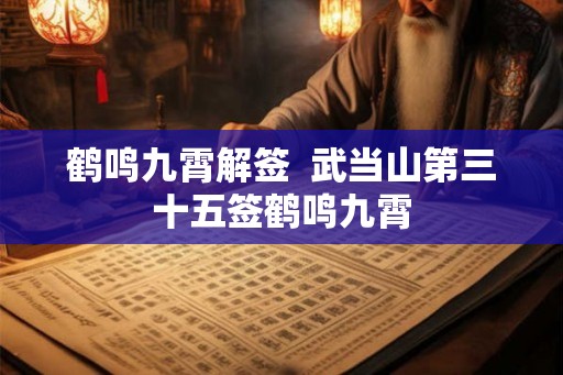 鹤鸣九霄解签  武当山第三十五签鹤鸣九霄
