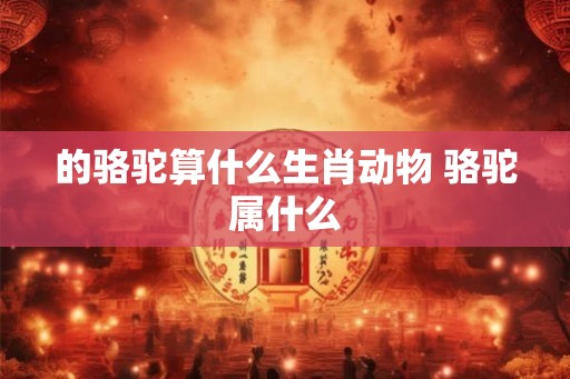 的骆驼算什么生肖动物 骆驼属什么