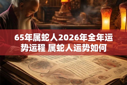 65年属蛇人2026年全年运势运程 属蛇人运势如何 65年属蛇人2026年全年运势运程 属蛇人运势如何