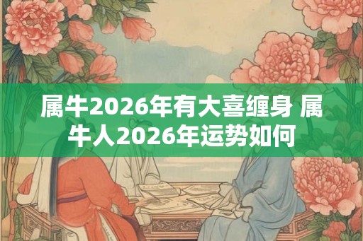属牛2026年有大喜缠身 属牛人2026年运势如何