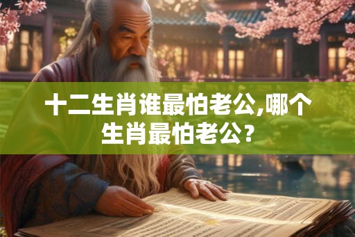 十二生肖谁最怕老公,哪个生肖最怕老公？