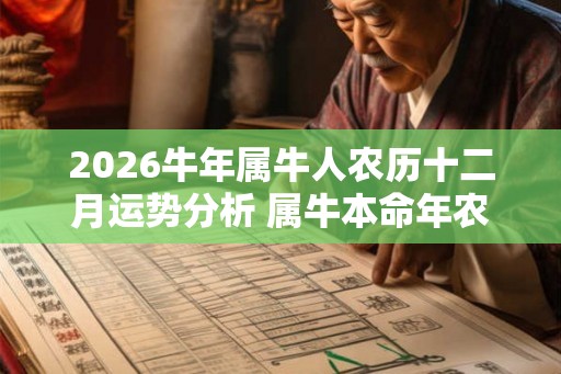2026牛年属牛人农历十二月运势分析 属牛本命年农历十二月运势好吗 2026牛年属牛人农历十二月运势分析 属牛本命年农历十二月运势好吗