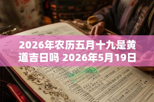 2026年农历五月十九是黄道吉日吗 2026年5月19日是黄道吉日吗