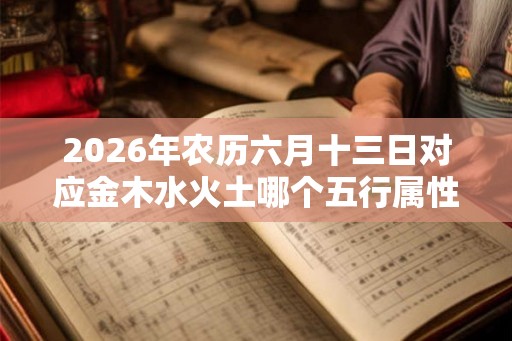 2026年农历六月十三日对应金木水火土哪个五行属性