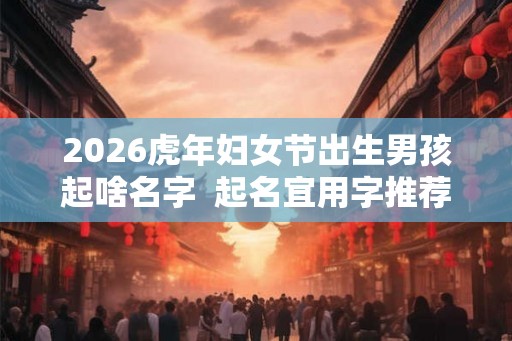 2026虎年妇女节出生男孩起啥名字  起名宜用字推荐