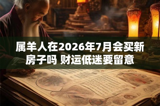 属羊人在2026年7月会买新房子吗 财运低迷要留意 属羊人在2026年7月会买新房子吗 财运低迷要留意