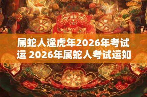 属蛇人逢虎年2026年考试运 2026年属蛇人考试运如何