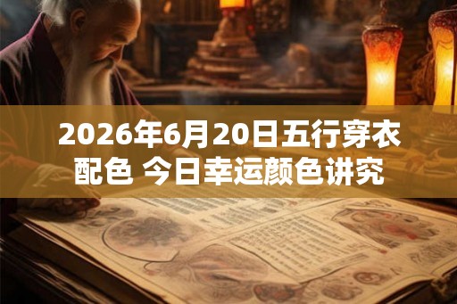 2026年6月20日五行穿衣配色 今日幸运颜色讲究 2026年6月20日五行穿衣配色 今日幸运颜色讲究
