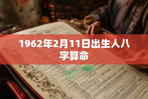 1962年2月11日出生人八字算命