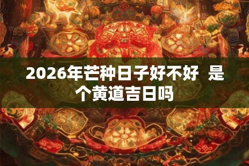 2026年芒种日子好不好  是个黄道吉日吗