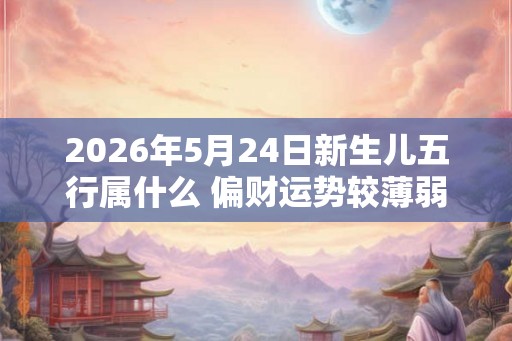 2026年5月24日新生儿五行属什么 偏财运势较薄弱
