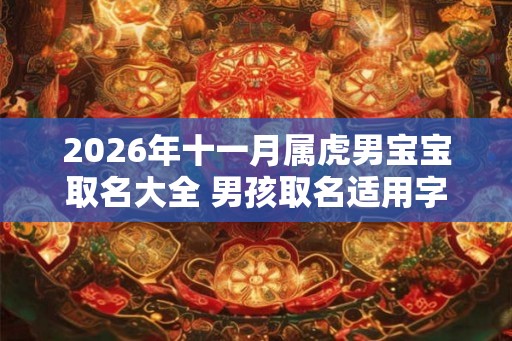 2026年十一月属虎男宝宝取名大全 男孩取名适用字