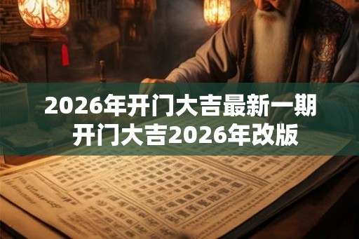 2026年开门大吉最新一期  开门大吉2026年改版