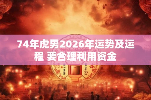 74年虎男2026年运势及运程 要合理利用资金