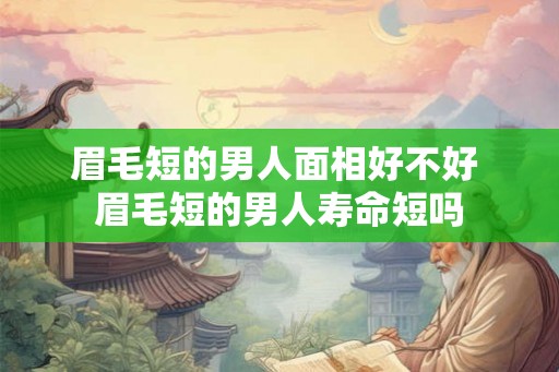 眉毛短的男人面相好不好 眉毛短的男人寿命短吗 眉毛短的男人面相好不好 眉毛短的男人寿命短吗