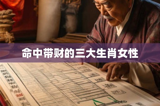 命中带财的三大生肖女性
