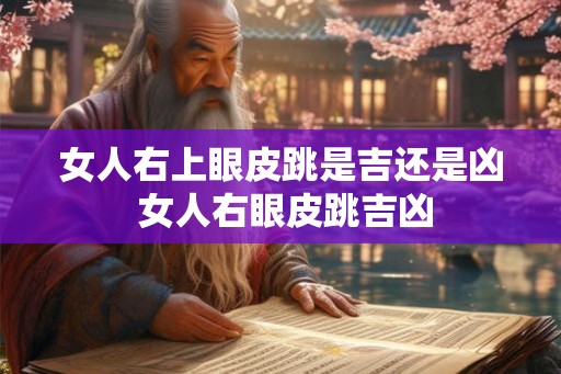 女人右上眼皮跳是吉还是凶 女人右眼皮跳吉凶