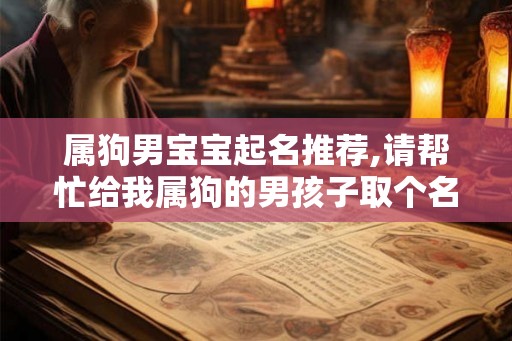 属狗男宝宝起名推荐,请帮忙给我属狗的男孩子取个名字
