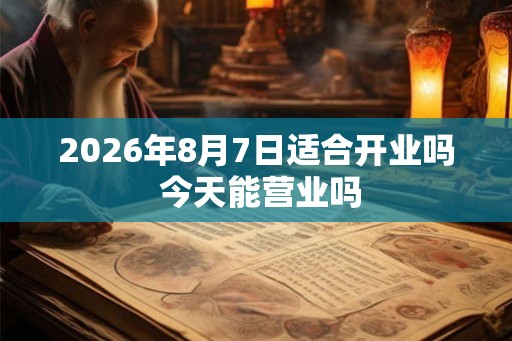2026年8月7日适合开业吗 今天能营业吗