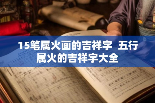 15笔属火画的吉祥字  五行属火的吉祥字大全