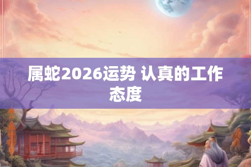 属蛇2026运势 认真的工作态度