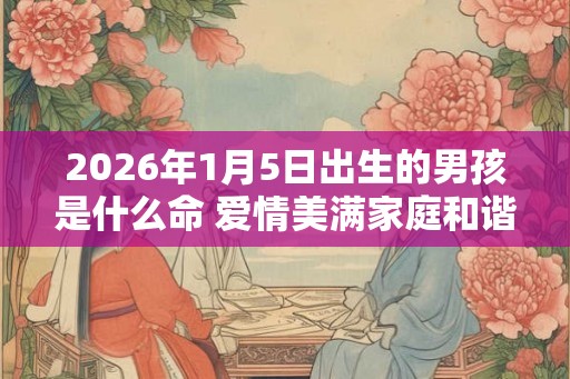 2026年1月5日出生的男孩是什么命 爱情美满家庭和谐
