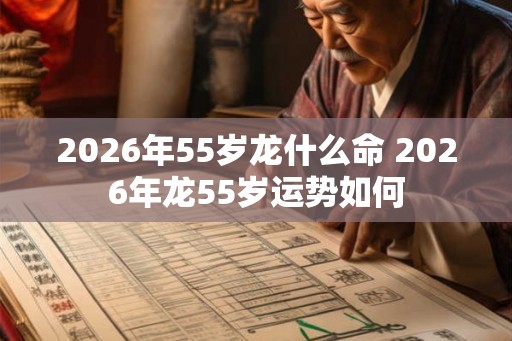 2026年55岁龙什么命 2026年龙55岁运势如何