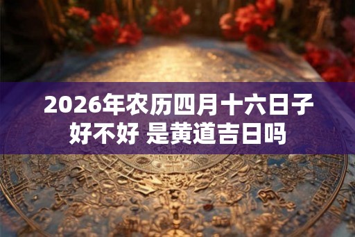 2026年农历四月十六日子好不好 是黄道吉日吗