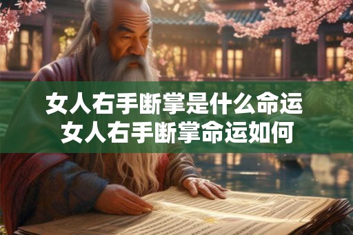 女人右手断掌是什么命运 女人右手断掌命运如何