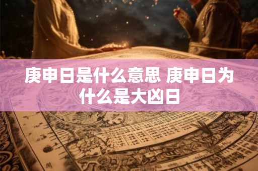 庚申日是什么意思 庚申日为什么是大凶日 庚申日是什么意思 庚申日为什么是大凶日
