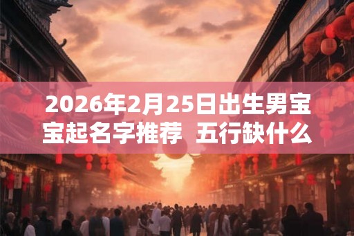 2026年2月25日出生男宝宝起名字推荐  五行缺什么