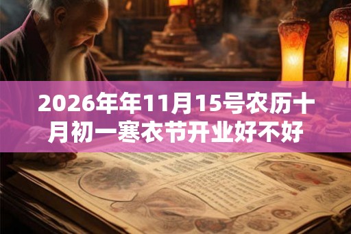 2026年年11月15号农历十月初一寒衣节开业好不好 2026年年11月15号农历十月初一寒衣节开业好不好