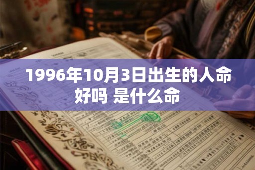 1996年10月3日出生的人命好吗 是什么命